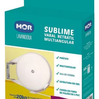 VARAL RETRATIL MULTIANGULAR 1 CORDA 12m MOR