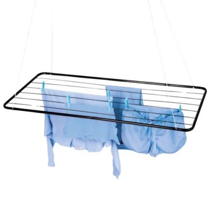 VARAL TETO ACO PRETO 120x56cm MOR