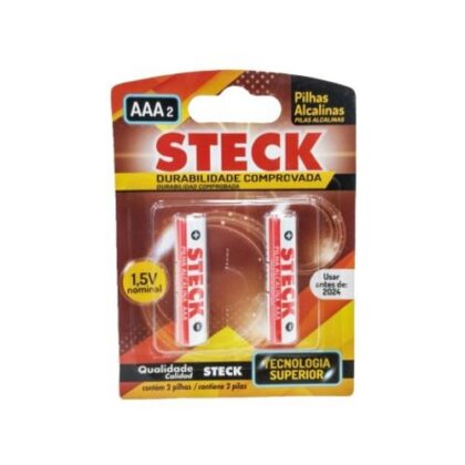 PILHA ALC PALITO(AAA) BLIS(2) STECK