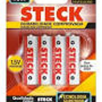 PILHA ALC PEQ(AA) BLIS(4) STECK